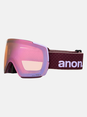 Anon M5S Goggles + Bonus Lens + MFI® Face Mask | Frame: Deep Cherry, Lens: Perceive Cloudy Pink