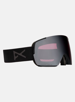 Masque Anon M5S + écran supplémentaire + masque facial MFI® | Monture : Noir fumé, Écran : Onyx Perceive pour forte luminosité