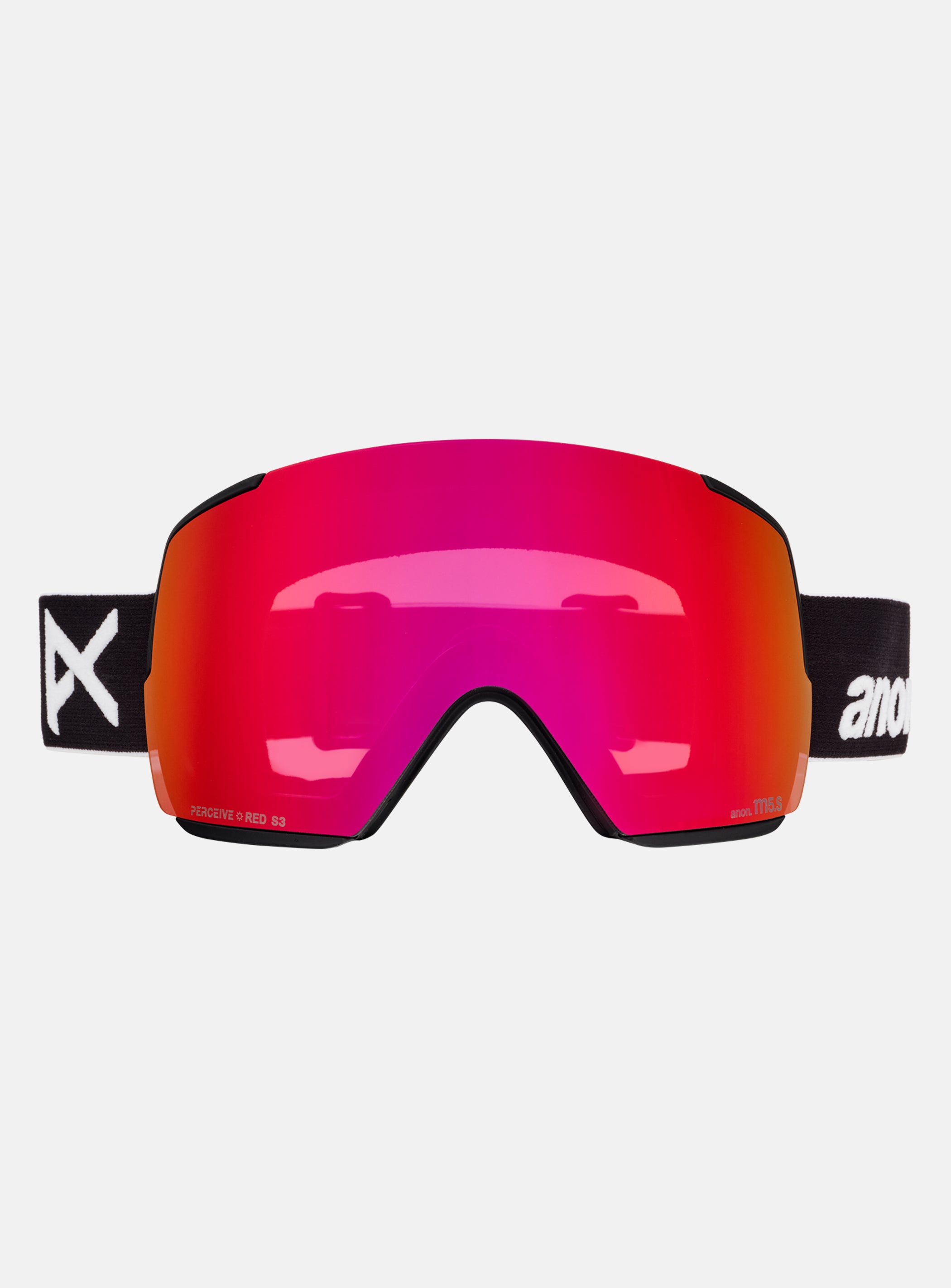 Anon M5S Goggles + Bonus Lens + MFI® Face Mask | Frame: Black, Lens: Perceive Sunny Red