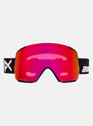 Masque Anon M5S + écran supplémentaire + masque facial MFI® | Monture : Noir, Écran : Rouge Perceive pour forte luminosité