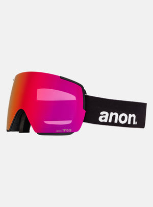 Masque Anon M5S + écran supplémentaire + masque facial MFI® | Monture : Noir, Écran : Rouge Perceive pour forte luminosité