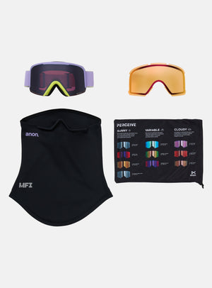 Anon Nesa Goggles + Bonus Lens + MFI® Face Mask | Frame: Hyper Lilac, Lens: Perceive Sunny Onyx