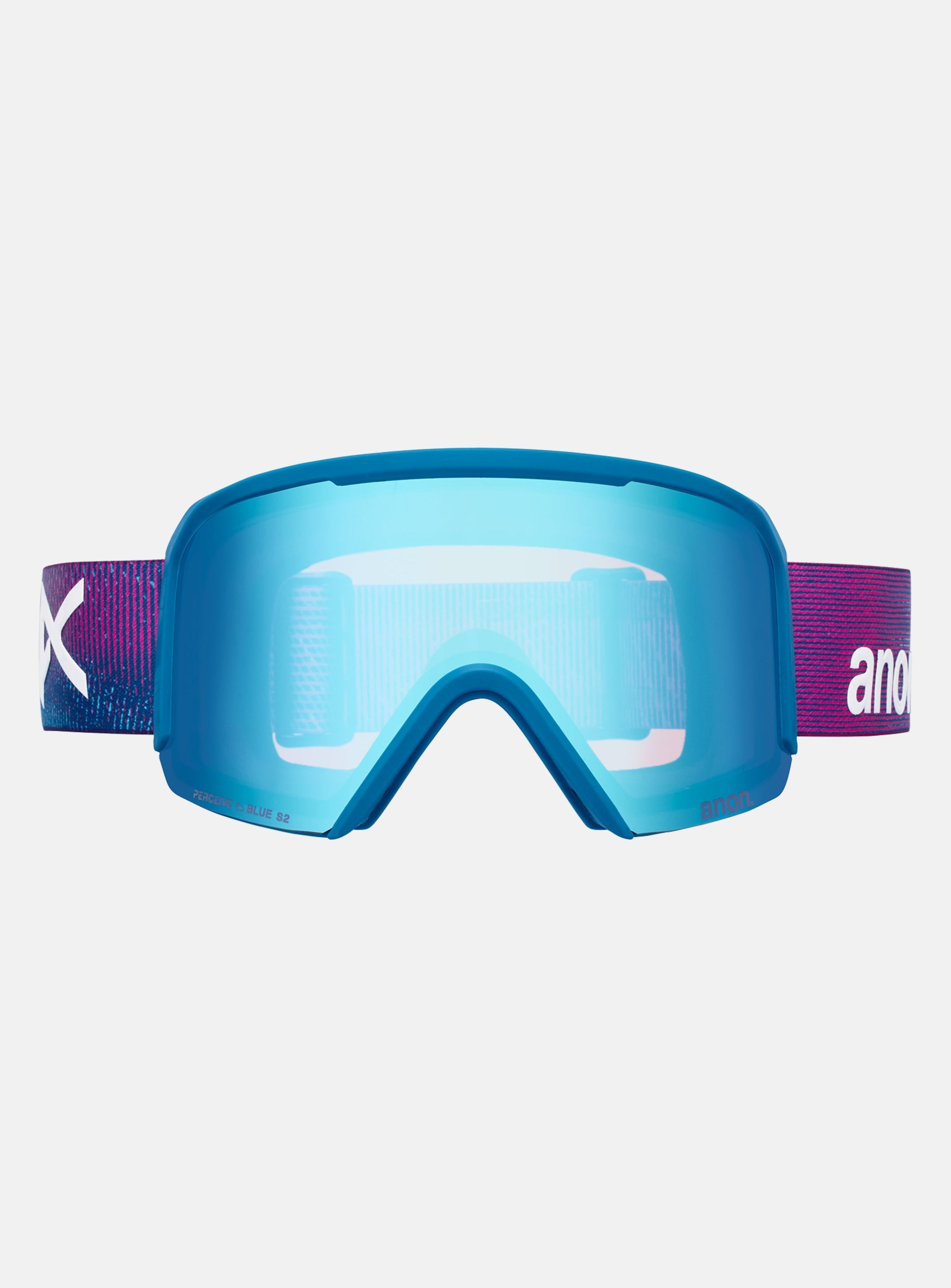 Anon Nesa Goggles + Bonus Lens + MFI® Face Mask | Frame: Pink Denim, Lens: Perceive Variable Blue