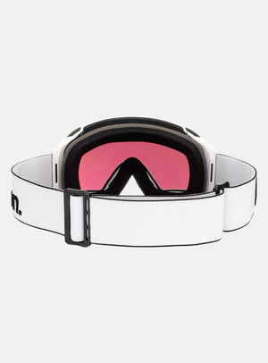 Anon M4S Goggles (Cylindrical) + Bonus Lens + MFI® Face Mask | Frame: White, Lens: Perceive Sunny Onyx (6% / S4), Spare Lens: Perceive Variable Violet (34% / S2)