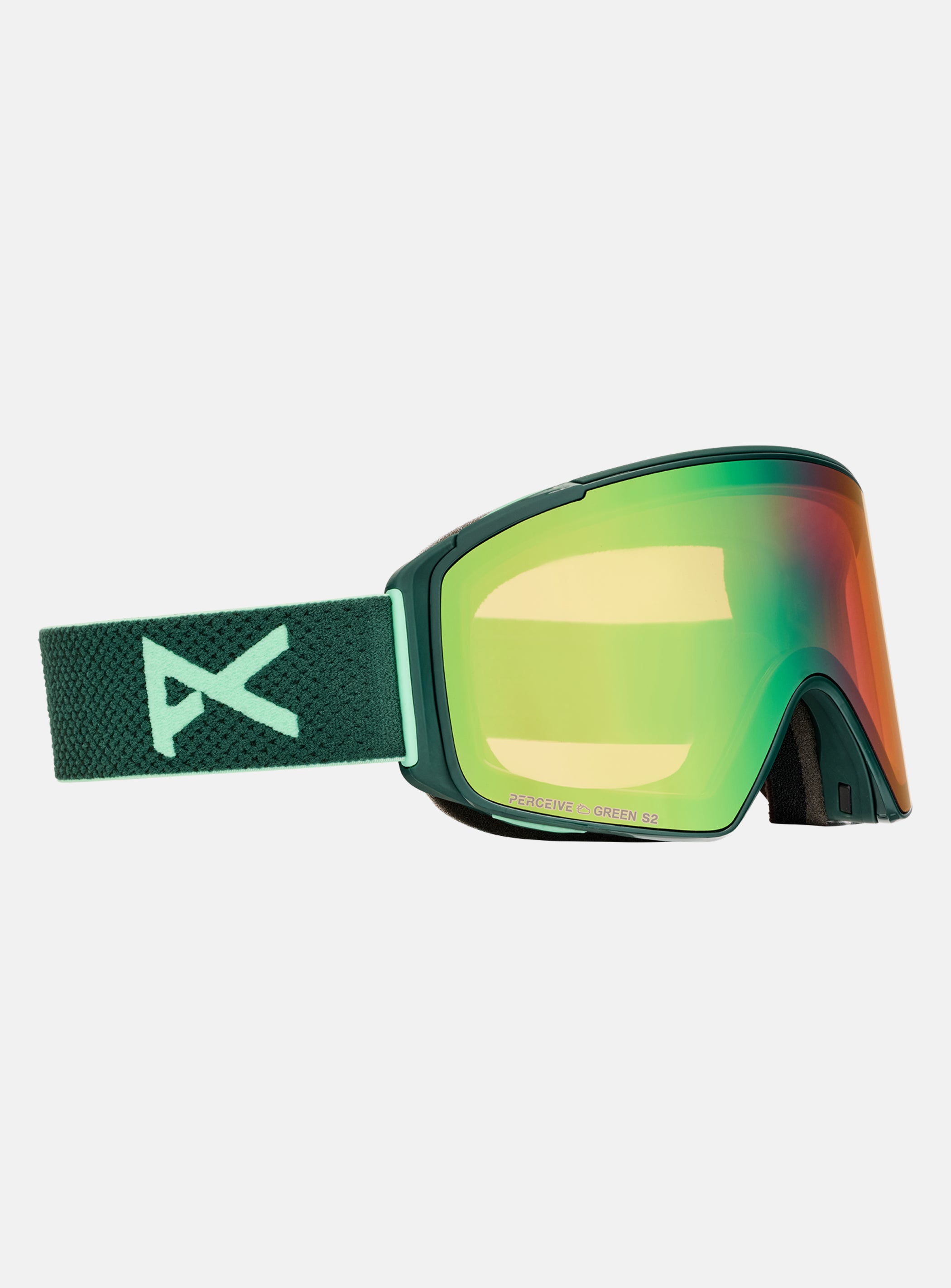 Anon M4S Goggles (Cylindrical) + Bonus Lens + MFI® Face Mask | Frame: Brunswick Green, Lens: Perceive Variable Green (22% / S2), Spare Lens: Perceive Cloudy Pink (53% / S1)