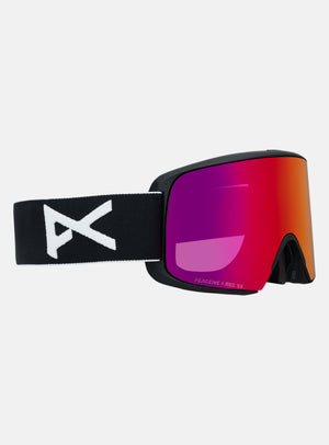 Anon M6S Goggles + Bonus Lens + MFI® Face Mask | Frame: Black, Lens: Perceive Sunny Red
