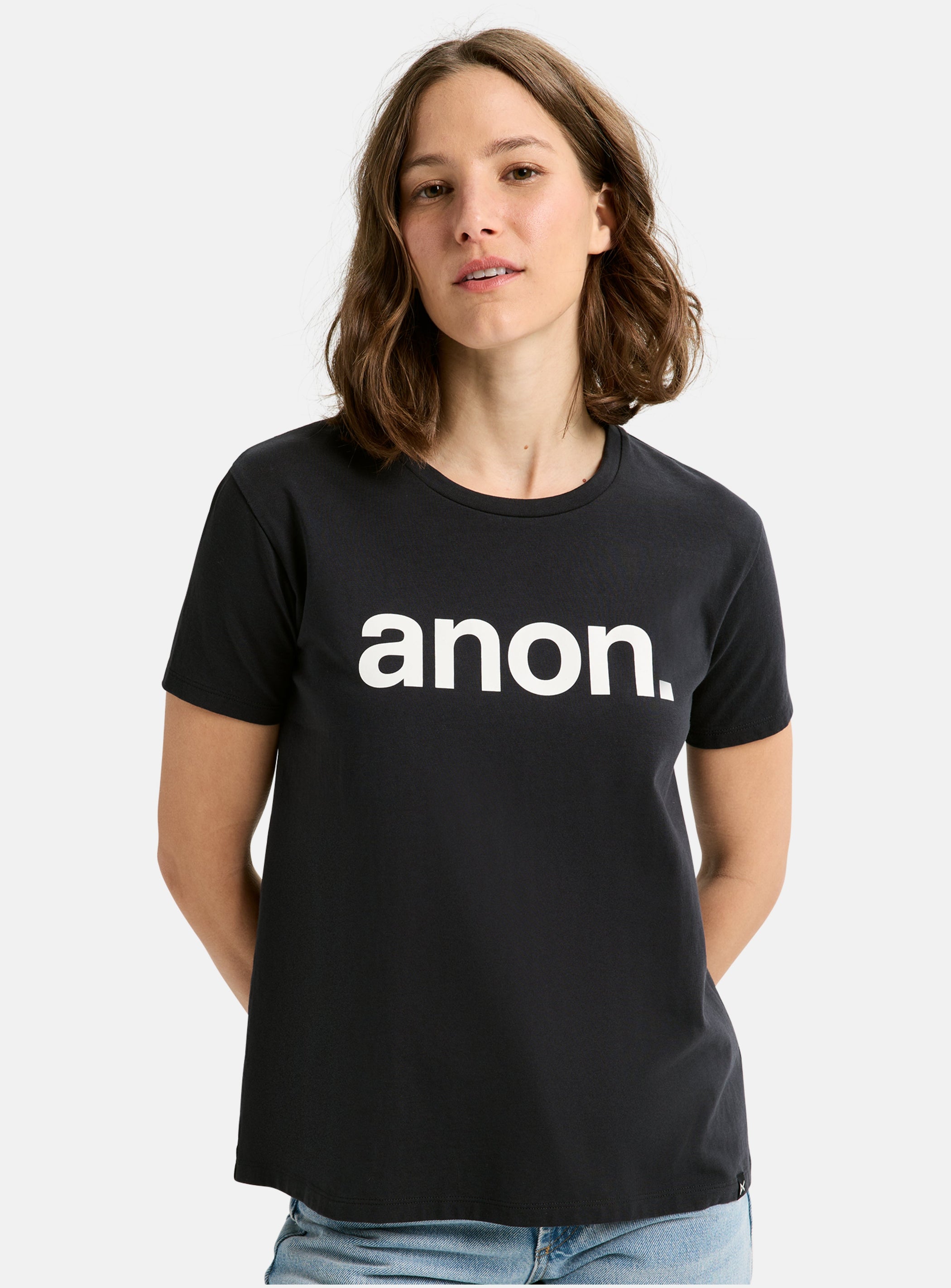 Women's Anon Short Sleeve T-Shirt | True Black