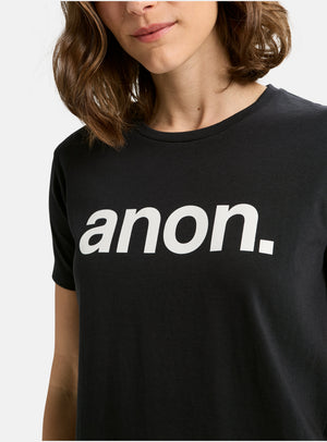 Women's Anon Short Sleeve T-Shirt | True Black