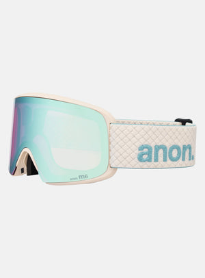 Anon M6 Goggles + Bonus Lens + MFI® Face Mask | Frame: Oat, Lens: Perceive Variable Blue