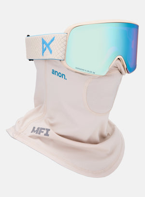 Anon M6 Goggles + Bonus Lens + MFI® Face Mask | Frame: Oat, Lens: Perceive Variable Blue