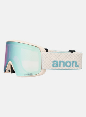 Anon M6S Goggles + Bonus Lens + MFI® Face Mask | Frame: Oat, Lens: Perceive Variable Blue