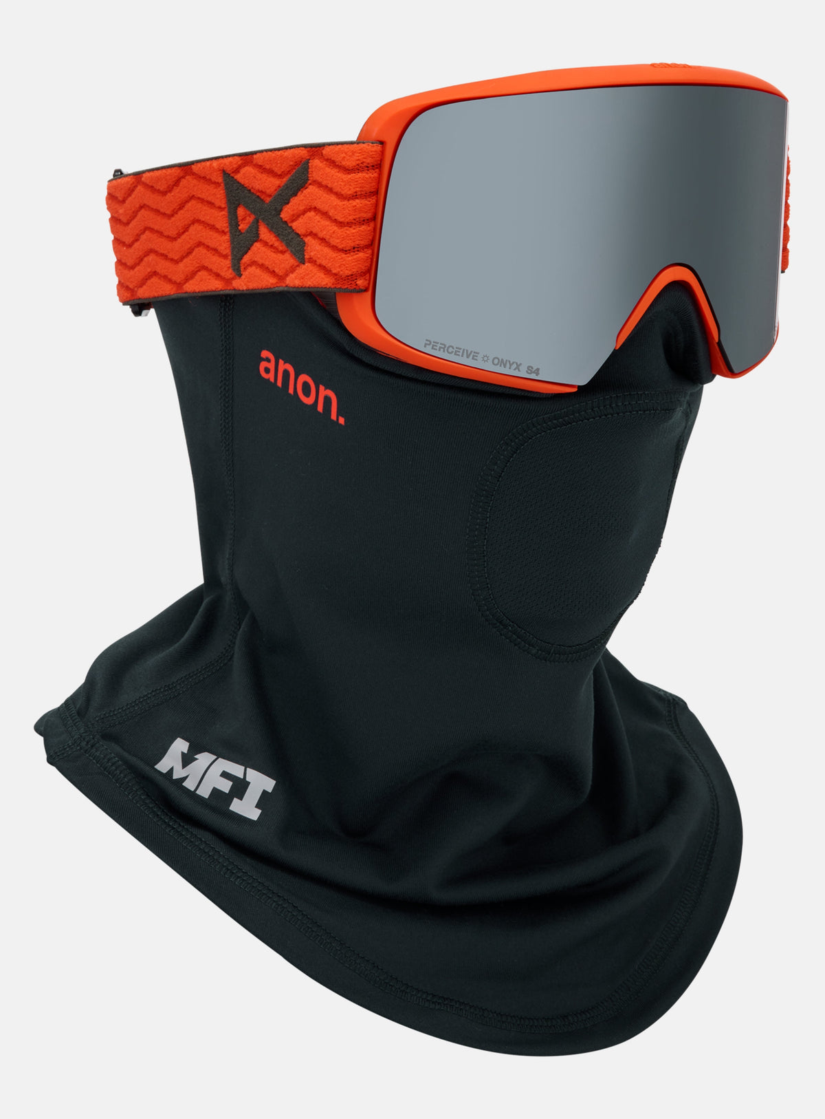 Anon M6S Goggles + Bonus Lens + MFI® Face Mask | Frame: Fiesta Red, Lens: Perceive Sunny Onyx