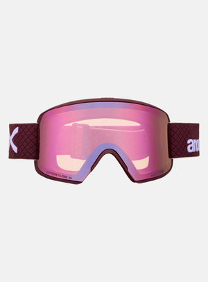 Anon M6S Goggles + Bonus Lens + MFI® Face Mask | Frame: Deep Cherry, Lens: Perceive Cloudy Pink