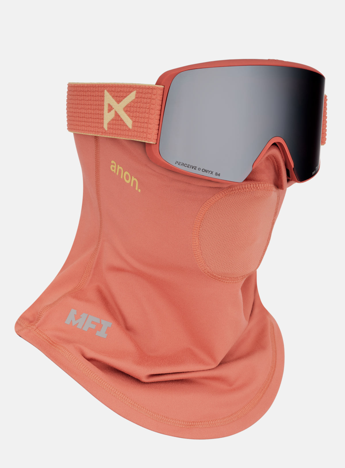 Anon M6S Goggles + Bonus Lens + MFI® Face Mask | Frame: Terracotta, Lens: Perceive Sunny Onyx (6% / S4), Spare Lens: Perceive Variable Violet (34% / S2)