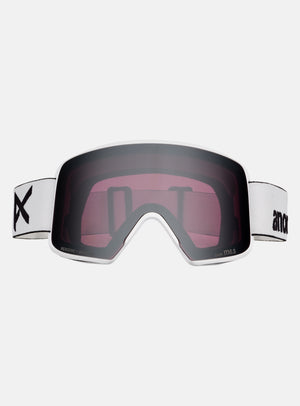Masque Anon M6S + écran supplémentaire + masque facial MFI® | Monture : Blanc, Écran : Onyx Perceive pour forte luminosité