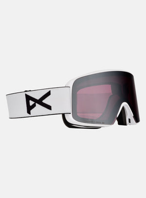 Masque Anon M6S + écran supplémentaire + masque facial MFI® | Monture : Blanc, Écran : Onyx Perceive pour forte luminosité
