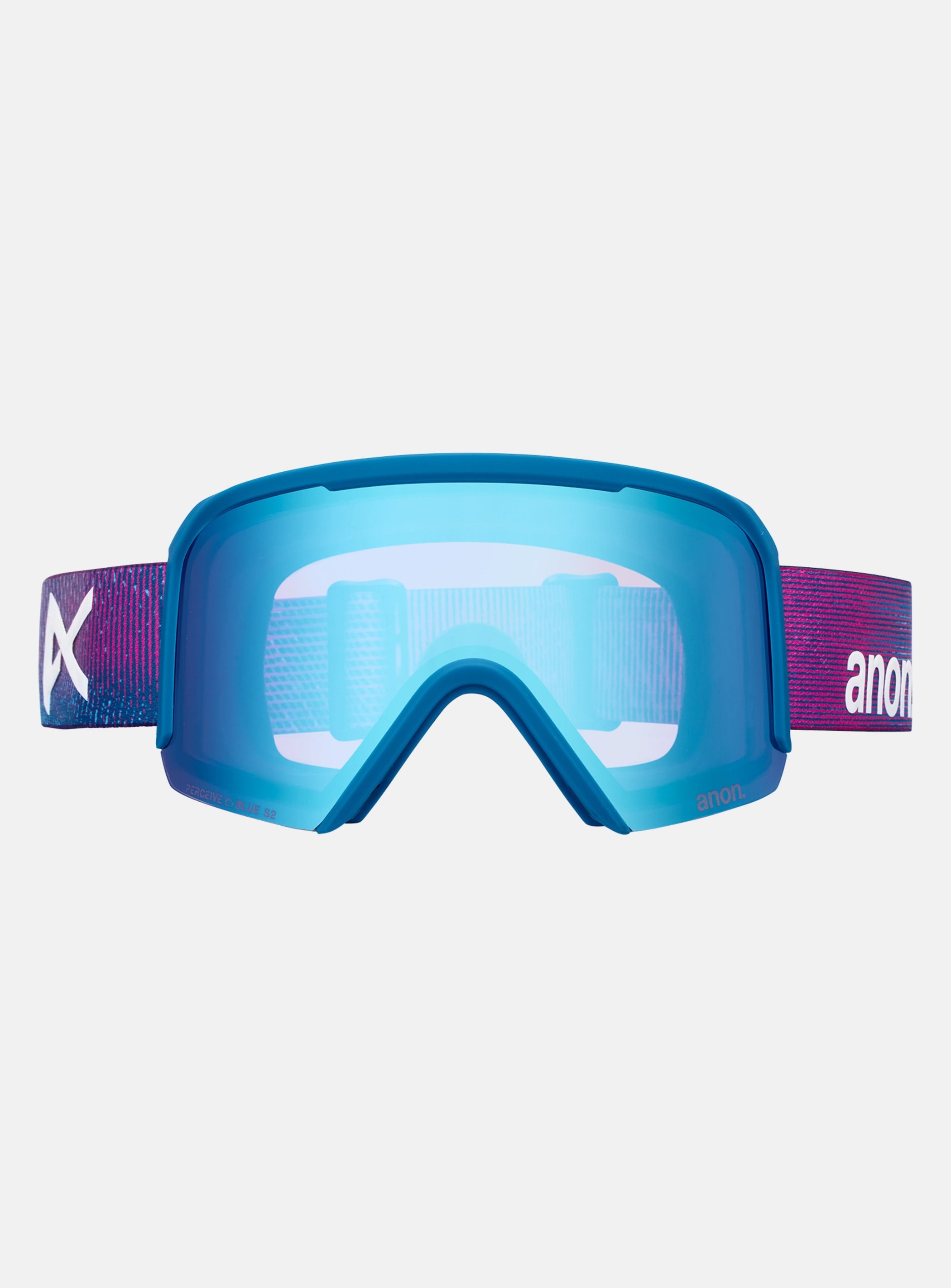 Anon Nesa S Goggles + Bonus Lens + MFI® Face Mask | Frame: Pink Denim, Lens: Perceive Variable Blue