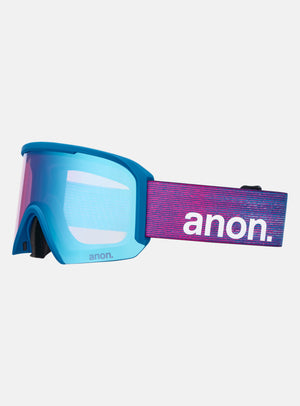 Anon Nesa S Goggles + Bonus Lens + MFI® Face Mask | Frame: Pink Denim, Lens: Perceive Variable Blue