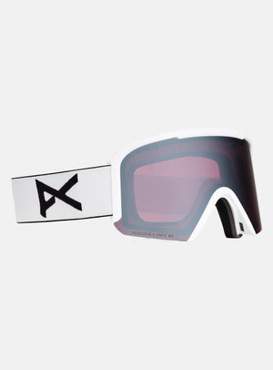 Masque Anon Nesa S + écran supplémentaire + masque facial MFI® | Monture : Blanc, Écran : Onyx Perceive pour forte luminosité