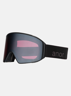 Anon M4 Goggles (Cylindrical) + Bonus Lens + MFI® Face Mask | Frame: Smoke, Lens: Perceive Sunny Onyx (6% / S4), Spare Lens: Perceive Variable Violet (34% / S2)