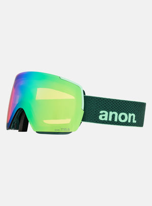 Anon M5S Goggles + Bonus Lens + MFI® Face Mask | Frame: Brunswick Green, Lens: Perceive Variable Green (22% / S2), Spare Lens: Perceive Cloudy Pink (53% / S1)
