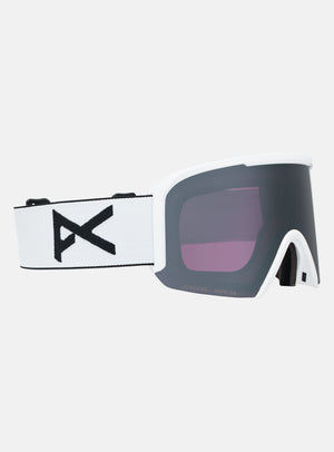 Anon Nesa Goggles + Bonus Lens + MFI® Face Mask | Frame: White, Lens: Perceive Sunny Onyx