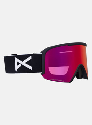 Anon Nesa Goggles + Bonus Lens + MFI® Face Mask | Frame: Black, Lens: Perceive Sunny Red