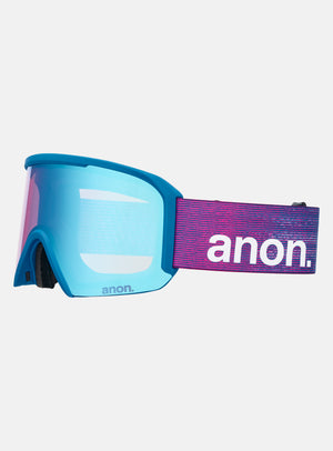 Anon Nesa Goggles + Bonus Lens + MFI® Face Mask | Frame: Pink Denim, Lens: Perceive Variable Blue