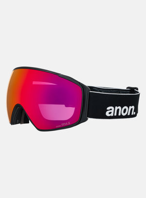 Anon M4S Goggles (Toric) + Bonus Lens + MFI® Face Mask | Frame: Black, Lens: Perceive Sunny Red
