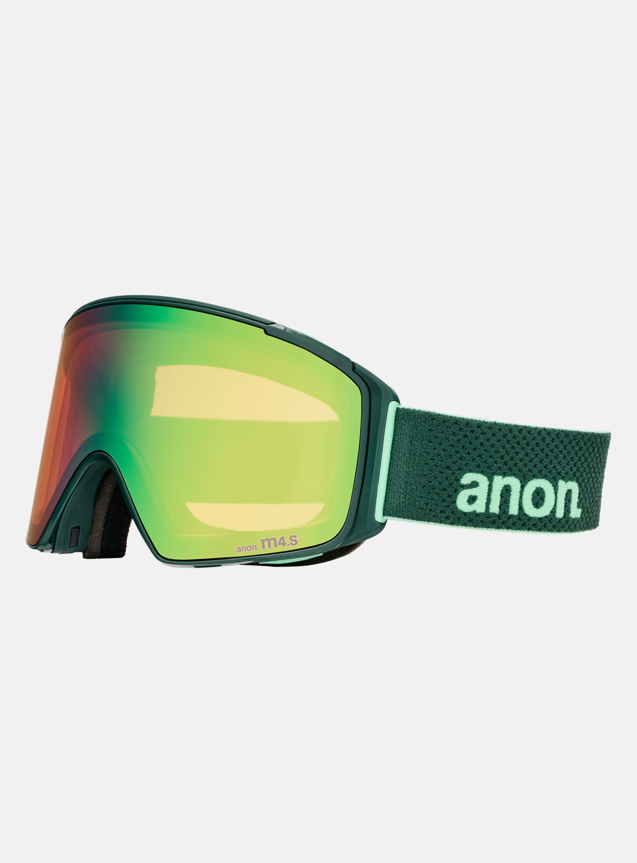 Anon M4S Goggles (Cylindrical) + Bonus Lens + MFI® Face Mask | Frame: Brunswick Green, Lens: Perceive Variable Green (22% / S2), Spare Lens: Perceive Cloudy Pink (53% / S1)