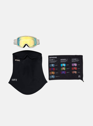 Anon Tracker 2.0 Goggles + MFI® Face Mask | Frame: Speckles, Lens: Gold Amber