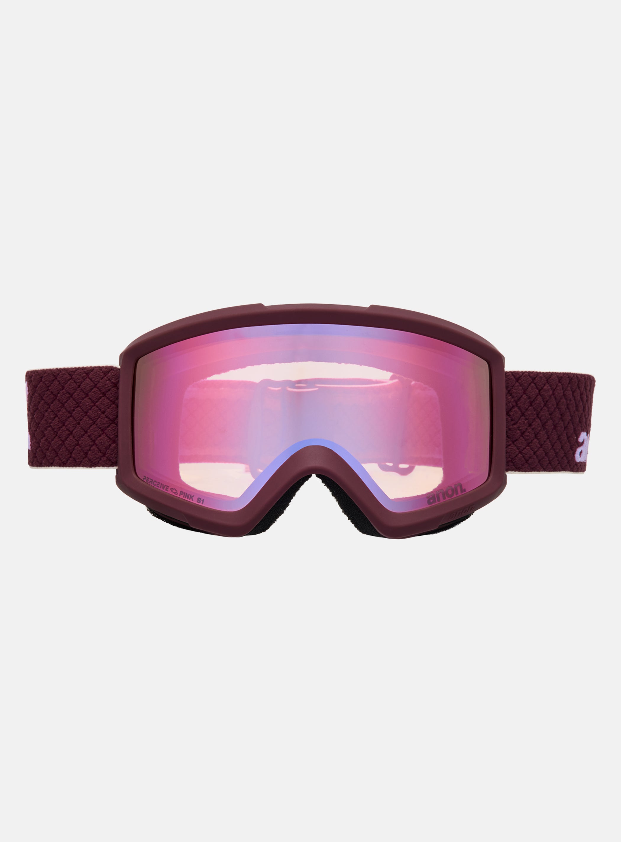 Anon Helix 2.0 Goggles + Bonus Lens | Frame: Deep Cherry, Lens: Perceive Cloudy Pink