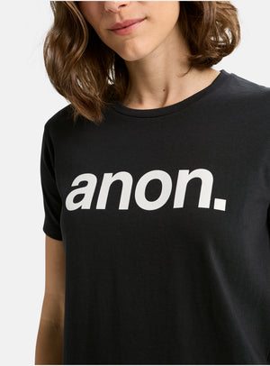 Women's Anon Short Sleeve T-Shirt | True Black