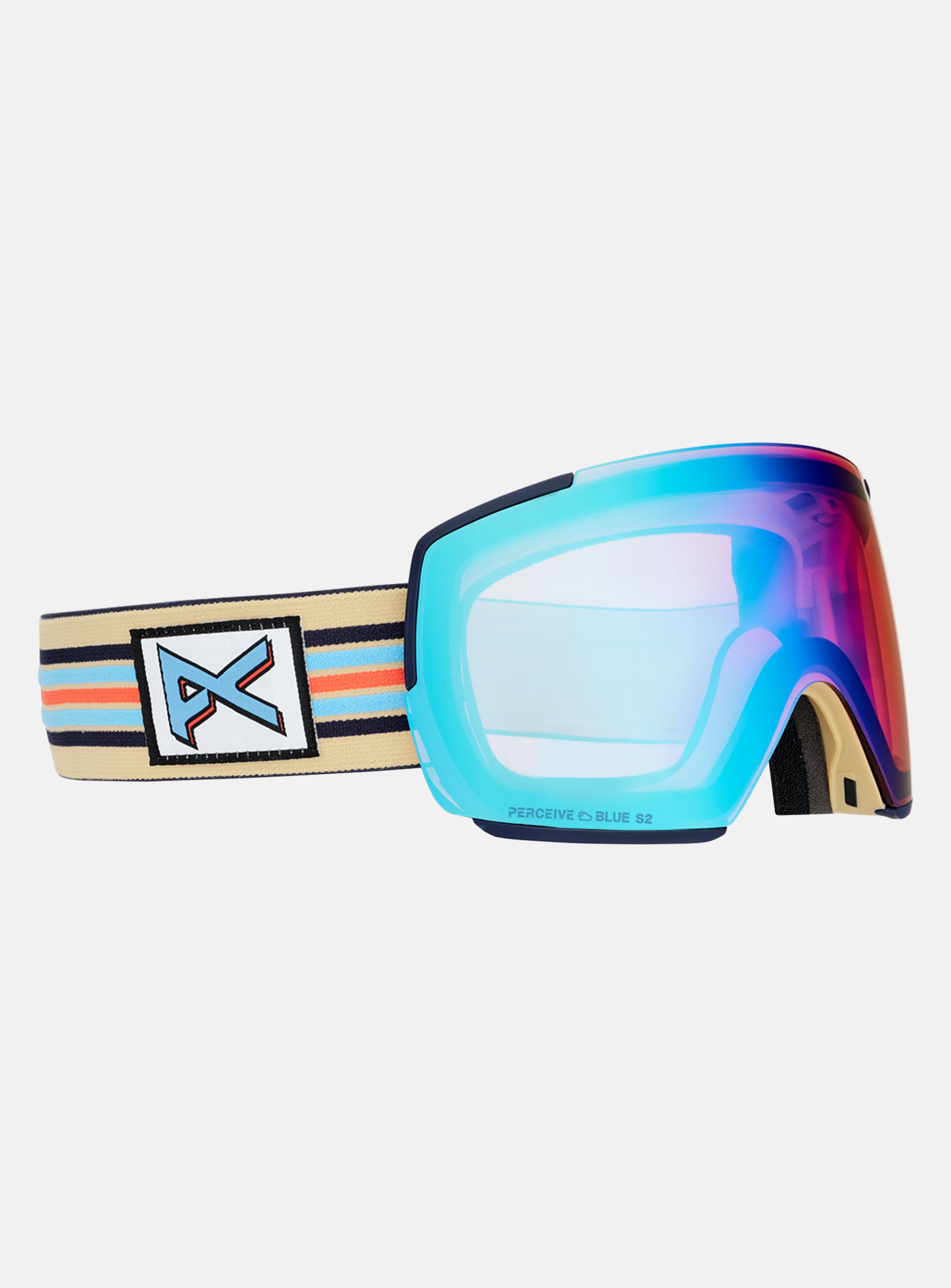Anon M5 Goggles + Bonus Lens + MFI® Face Mask | Frame: Vintage, Lens: Perceive Variable Blue (21% / S2), Spare Lens: Perceive Cloudy Pink (53% / S1)