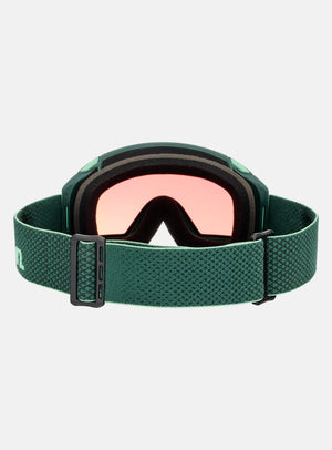 Anon M4S Goggles (Cylindrical) + Bonus Lens + MFI® Face Mask | Frame: Brunswick Green, Lens: Perceive Variable Green (22% / S2), Spare Lens: Perceive Cloudy Pink (53% / S1)