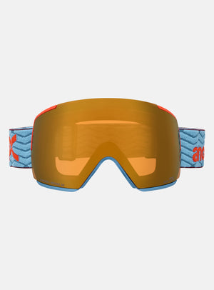 Anon M5 Goggles + Bonus Lens + MFI® Face Mask | Frame: Retro Blue, Lens: Perceive Sunny Bronze