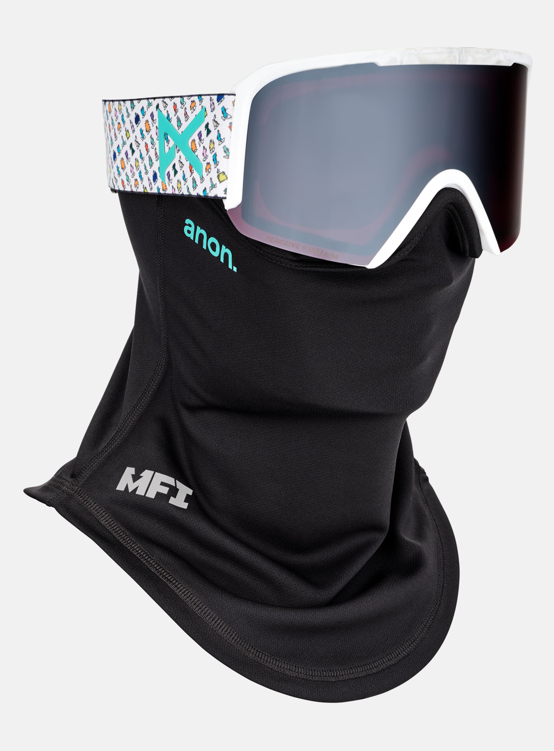 Anon Nesa S Goggles + Bonus Lens + MFI® Face Mask | Frame: LB Encounters, Lens: Perceive Sunny Onyx (6% / S4), Spare Lens: Perceive Variable Violet (34% / S2)