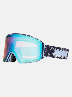 Anon M4 Goggles (Cylindrical) + Bonus Lens + MFI® Face Mask | Frame: LBMIDNIGHTGUS, Lens: Perceive Variable Blue (21% / S2), Spare Lens: Perceive Cloudy Pink (53% / S1)