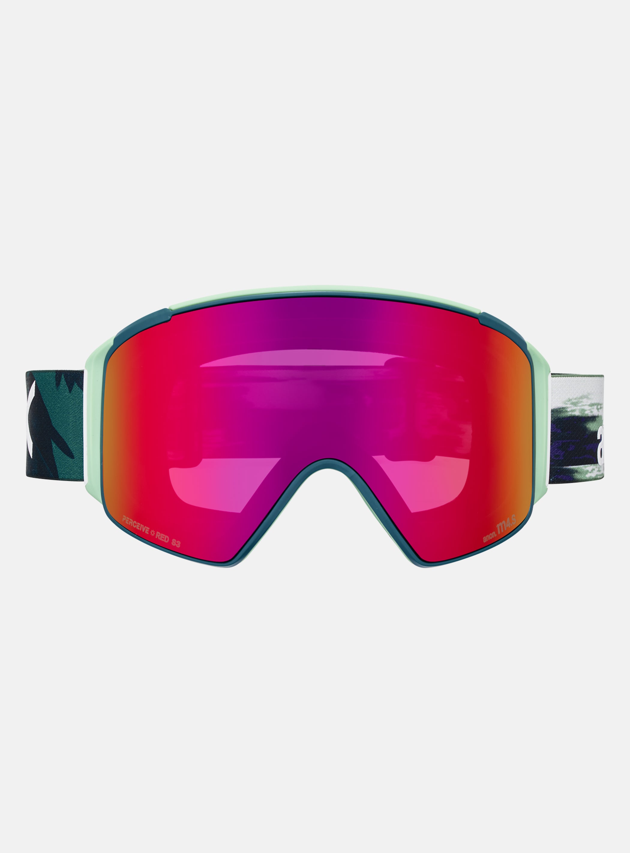 Anon M4S Goggles (Cylindrical) + Bonus Lens + MFI® Face Mask | Frame: Family Tree, Lens: Perceive Sunny Red