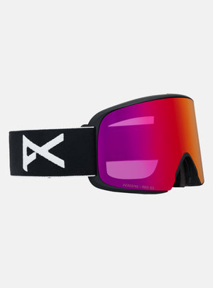 Anon M6 Goggles + Bonus Lens + MFI® Face Mask | Frame: Black, Lens: Perceive Sunny Red
