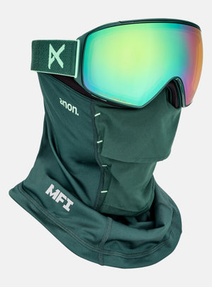 Anon M4 Goggles (Toric) + Bonus Lens + MFI® Face Mask | Frame: Brunswick Green, Lens: Perceive Variable Green (22% / S2), Spare Lens: Perceive Cloudy Pink (53% / S1)