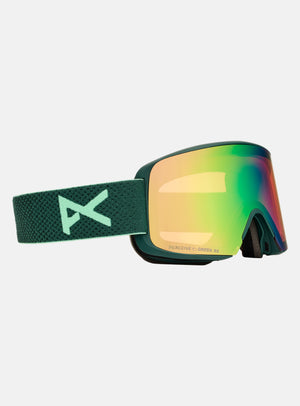 Anon M6S Goggles + Bonus Lens + MFI® Face Mask | Frame: Brunswick Green, Lens: Perceive Variable Green (22% / S2), Spare Lens: Perceive Cloudy Pink (53% / S1)