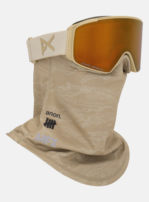 Anon Undefeated M4S Goggles (Cylindrical) + Bonus Lens + MFI® Face Mask | Frame: Tan, Lens: Perceive Sunny Bronze