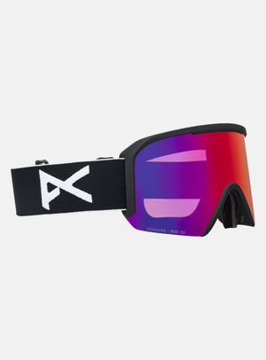 Anon Nesa S Goggles + Bonus Lens + MFI® Face Mask | Frame: Black, Lens: Perceive Sunny Red