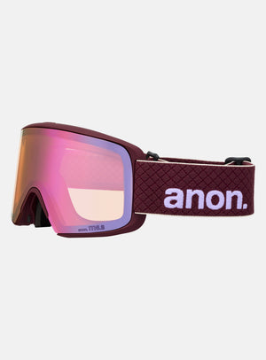 Anon M6S Goggles + Bonus Lens + MFI® Face Mask | Frame: Deep Cherry, Lens: Perceive Cloudy Pink