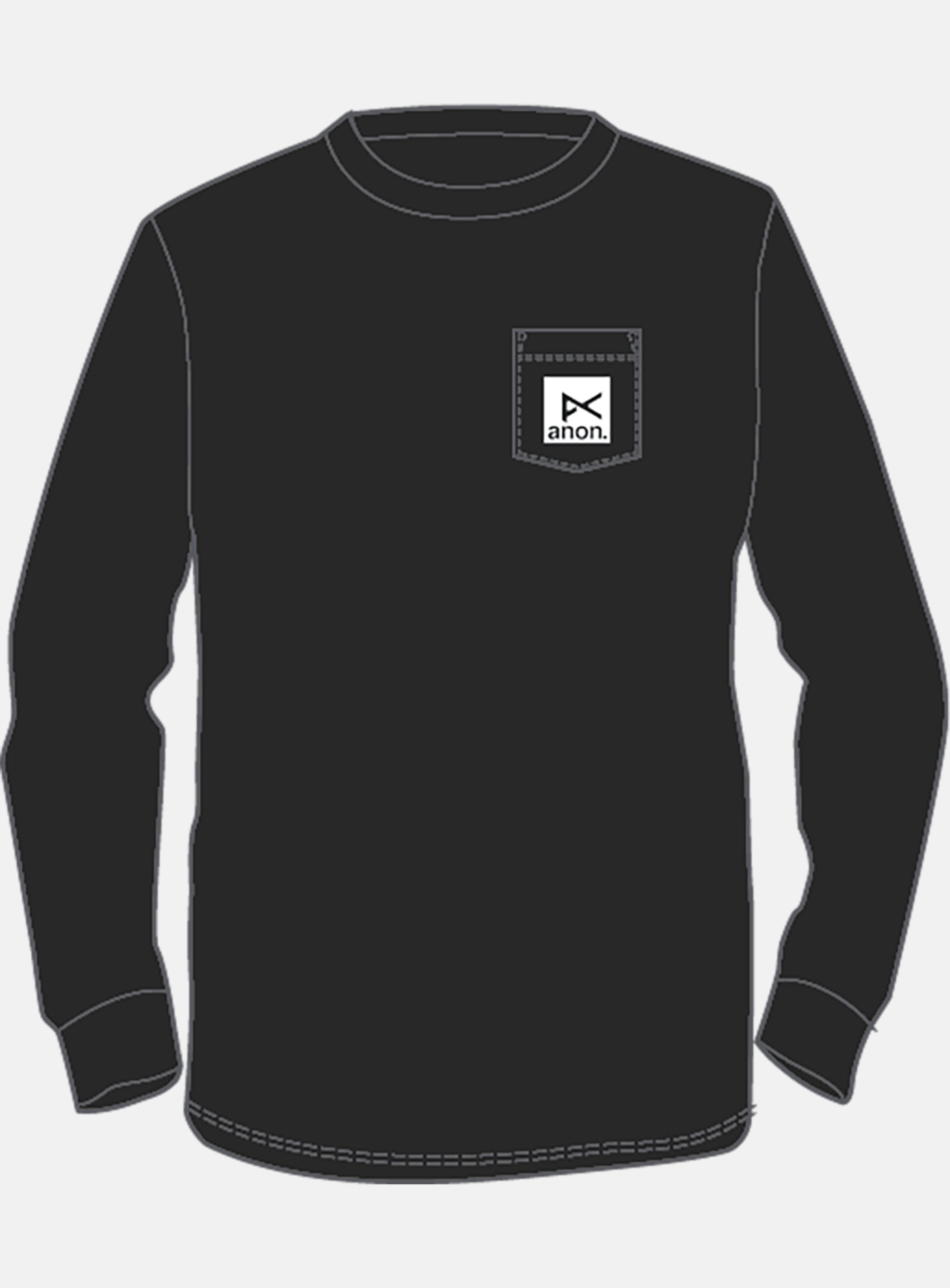Anon Long Sleeve T-Shirt | True Black