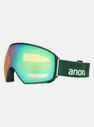 Anon M4 Goggles (Toric) + Bonus Lens + MFI® Face Mask | Frame: Brunswick Green, Lens: Perceive Variable Green (22% / S2), Spare Lens: Perceive Cloudy Pink (53% / S1)