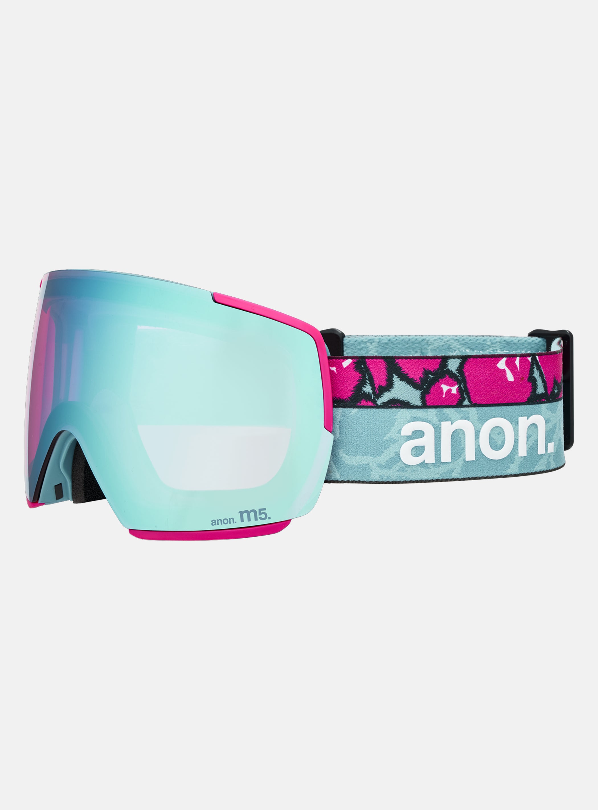 Anon M5 Goggles + Bonus Lens + MFI® Face Mask | Frame: Pink Tides, Lens: Perceive Variable Blue