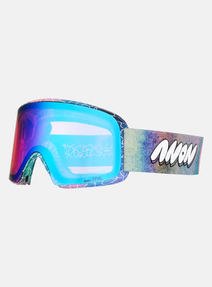 Anon M6 Goggles + Bonus Lens + MFI® Face Mask | Frame: LB Watercolor, Lens: Perceive Variable Blue (21% / S2), Spare Lens: Perceive Cloudy Pink (53% / S1)