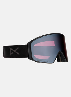 Anon M4S Goggles (Cylindrical) + Bonus Lens + MFI® Face Mask | Frame: Smoke, Lens: Perceive Sunny Onyx (6% / S4), Spare Lens: Perceive Variable Violet (34% / S2)